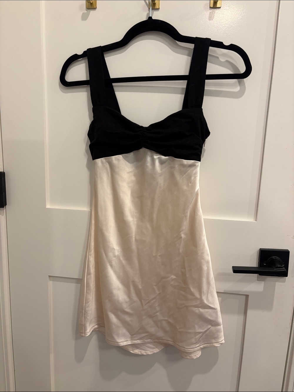 Edikted Satin Slip Chemise with Black Bust - Women Intimates